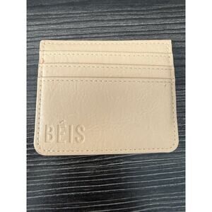 Béis Beige Leather Card Wallet
